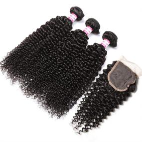 img 2 attached to Brazilian Bundles Closure Unprocessed Extensions Hair Care in Hair Extensions, Wigs & Accessories