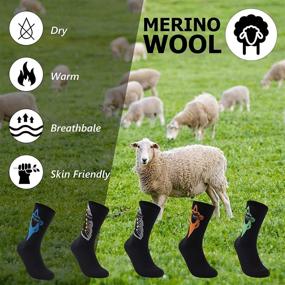 img 1 attached to 🧦 Ultimate Waterproof Merino Wool Hiking Socks - Unisex Breathable Crew Socks for Running, Cycling - RANDY SUN