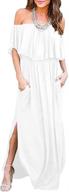 stunning lilbetter off the shoulder ruffle maxi dress for chic party & beach styles logo