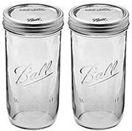 🏺 clear ball 24 oz jar with wide mouth - pack of 2, 24 ounce for generous storage logo