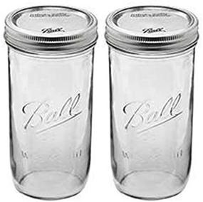 img 2 attached to 🏺 Clear Ball 24 oz Jar with Wide Mouth - Pack of 2, 24 Ounce for Generous Storage