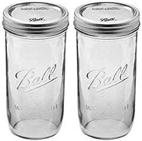 img 3 attached to 🏺 Clear Ball 24 oz Jar with Wide Mouth - Pack of 2, 24 Ounce for Generous Storage