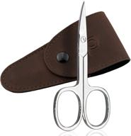 premium solingen scissors - german-made multi-purpose manicure & pedicure beauty grooming kit for nails, eyebrows, eyelashes & dry skin - curved blade nail scissors logo