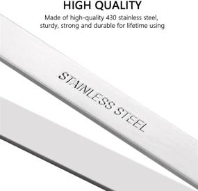 img 2 attached to Stainless Steel Fish Bone Tweezers - 🐟 Flat and Slant Pliers Remover Tool (4.6 inches)