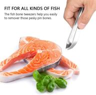 stainless steel fish bone tweezers - 🐟 flat and slant pliers remover tool (4.6 inches) logo