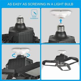 img 1 attached to 💡 Deformable Triple LED Garage Light for Enhanced Illumination