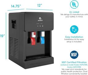 img 2 attached to Avalon A8CTBOTTLELESSBLK Touchless Hot & Cold Water Dispenser with Self Cleaning, NSF Certified Filter, UL/Energy Star, Countertop, Black