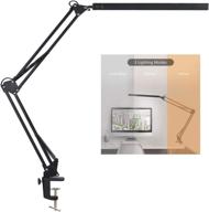 psiven led architect desk lamp with clamp - metal swing arm dimmable task lamp for office, craft, workbench - eye care table lamp (3 color modes, 10-level dimmer, memory function) highly adjustable and seo-friendly light логотип