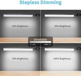 img 2 attached to Psiven LED Architect Desk Lamp with Clamp - Metal Swing Arm Dimmable Task Lamp for Office, Craft, Workbench - Eye Care Table Lamp (3 Color Modes, 10-Level Dimmer, Memory Function) Highly Adjustable and SEO-Friendly Light