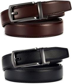 img 2 attached to Ratchet Click Comfort Adjustable Buckle Men's Accessories and Belts