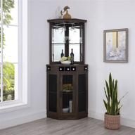 transform your space with 🍻 the home source oak corner bar unit logo