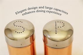 img 2 attached to 🧂 ExcelSteel Copper Salt and Pepper Shaker Set: Stylish Small Seasoning Dispensers