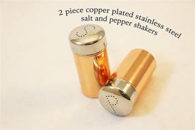 img 1 attached to 🧂 ExcelSteel Copper Salt and Pepper Shaker Set: Stylish Small Seasoning Dispensers