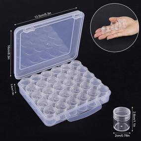 img 3 attached to 🎨 SGHUO 2 Pack 30PCS 5D Diamond Painting Storage Containers - Portable Plastic Bead Cases with Lids for DIY Art Crafts, Seeds, Beads, Sewing, Cosmetic, Nail Glitter Powder