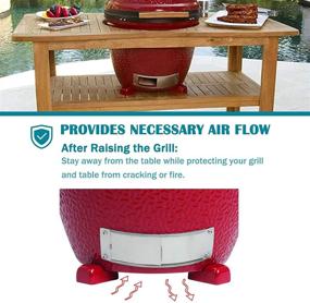 img 1 attached to 🔥 Enhance Your Kamado Joe Experience with KAMaster Ceramic Grill Feet Shoes - Set of 3 for Extra Elevation and Stability on BBQ Grill Table - Perfect for Kamado Joe Classic, Big Joe, Primo, and Big Green Egg Charcoal Grills - Ideal for Outdoor and Garden Cooking