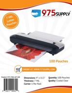 thermal laminating pouches - 975 supply, 7 mil, clear, letter size, 9 x 11.5 inches, pack of 100 pouches logo