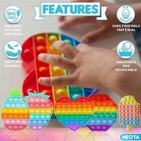 img 2 attached to NEOTA Sensory Anxiety Silicone Figetget Novelty & Gag Toys