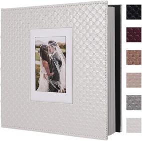 img 4 attached to 📸 RECUTMS 60 Pages DIY Scrapbook Photo Album for 4x6, 5x7, and 8x10 Pictures - PU Leather Wedding Photo Album, Baby Picture Book, Family Memories, Any Size Scrapbook Album (White)