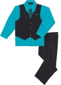 img 2 attached to Boys Vest Pant Shirt Hanky Boys' Clothing ~ Suits & Sport Coats