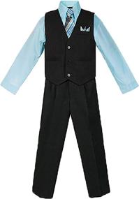 img 3 attached to Boys Vest Pant Shirt Hanky Boys' Clothing ~ Suits & Sport Coats