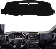 🚗 custom fit dash cover for chevy silverado 1500/gmc sierra 1500 2014-2018, 2500 hd/3500 hd 2015-2019, black, no forward collision warning, speaker cutting, y32 logo