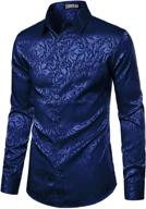 👔 zeroyaa black floral sleeve jacquard zlcl24 men's clothing and shirts logo