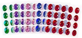 img 1 attached to 500 Assorted Pieces of Super Z Outlet Mini Self-Adhesive Back Jewels Multi-Color Assorted Gems Rhinestone, Hearts, Diamonds, Stars Stickers: Ideal for Arts & Crafts, Decorations, Invitations