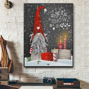 img 2 attached to 🎨 Christmas Gnomes Paint by Numbers DIY Painting Kit - Acrylic Paint by Numbers for Adults and Kids - Home Wall Living Room Bedroom Decor - Gnome Tomte Santa Claus - Kimily DIY