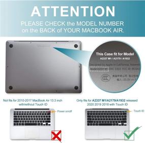 img 3 attached to BATYUE MacBook Air 13 Inch Case 2020 - M1 A2337/A2179/A1932 [Heavy Duty] [Dual Layers] Soft Touch Hard Case with TPU Bumper - Apple MacBook Air 13 Inch (Light Blue)