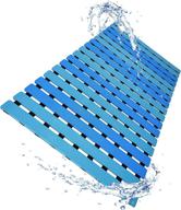🛀 luxuryou wave non-slip bathtub mat with suction cups - mildew and mold resistant shower floor mat for easy drying, non-toxic, bpa, latex, phthalate free logo