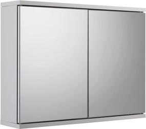 img 3 attached to 🚪 Croydex WC257022AZ White Simplicity MDF Double Door Cabinet: Sleek Storage Solution for Bathrooms