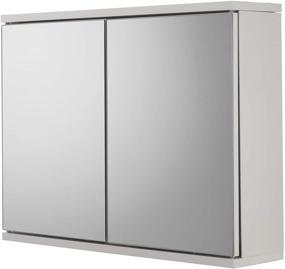 img 1 attached to 🚪 Croydex WC257022AZ White Simplicity MDF Double Door Cabinet: Sleek Storage Solution for Bathrooms