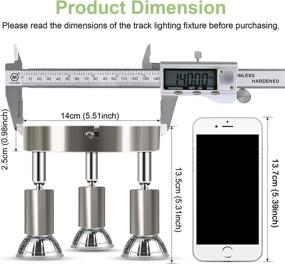 img 3 attached to 💡 LANGREE Round 3-Light Track Lighting Fixtures: Efficient Ceiling Spotlight with LED Bulbs, Matte Nickel Finish