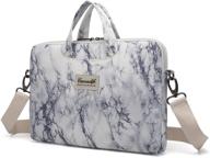 🎒 canvaslife marble pattern laptop shoulder messenger bag case sleeve for 11 inch 12 inch 13 inch laptops and 11/12/ 13" devices logo