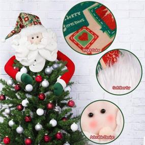 img 3 attached to D-FantiX Santa Tree Topper: Adding Festive Cheer with a Large 🎅 Hugging Santa, Perfect Xmas Christmas Tree Decoration for Party and Home Decor