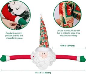 img 2 attached to D-FantiX Santa Tree Topper: Adding Festive Cheer with a Large 🎅 Hugging Santa, Perfect Xmas Christmas Tree Decoration for Party and Home Decor
