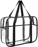 👜 clear pvc tote bag: waterproof cosmetics & toiletry carry pouch for makeup artists, diapers, beach essentials logo