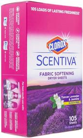 img 4 attached to 🌾 Clorox Scentiva Fabric Softening Dryer Sheets: Tuscan Lavender & Jasmine Scent, 105 Count – for Fresh & Clean Clothes