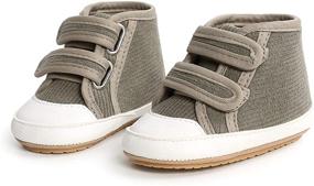 img 2 attached to 👟 Perfecting Little Steps: COSANKIM High Top Toddler Prewalker Boys' Sneakers