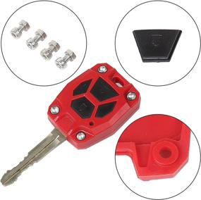 img 2 attached to Чехол-брелок JeCar Red Key Fob для Toyota 4Runner 2010-2019: идеальная защита для ключа вашего автомобиля!