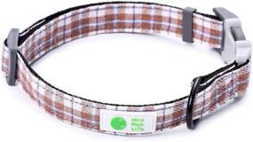 img 2 attached to Mile High Life's Plaid Dog Collar: Supporting Dog Rescues with Soft Polyester Cotton Fabric and Black Buckle