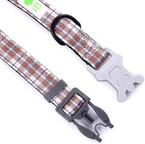 img 1 attached to Mile High Life's Plaid Dog Collar: Supporting Dog Rescues with Soft Polyester Cotton Fabric and Black Buckle