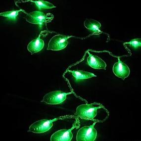 img 1 attached to 🍃 Dreamworth Green Leaf String Lights: 8Ft/2.5M Battery-Operated Fairy Lights with Remote Controller - Ideal for Christmas Bedroom and Courtyard Park Decoration