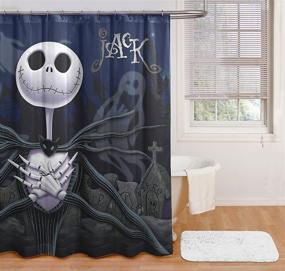 img 2 attached to 🌙 Disney Nightmare Before Christmas Moonlight Madness Shower Curtain by Jay Franco