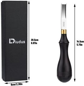 img 3 attached to 🔪 DIUDUS 8mm Leather Edge Beveler Tool: Efficient Wide Mouth Leather Edge Beveling & Skiving for DIY Leather Craft. Includes Wooden Handle for Ultimate Control.