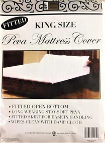 img 1 attached to 🛏️ Advanced PEVA Fitted Mattress Cover Protector: Waterproof, Dust-Free Bed Sheet for King-sized Beds
