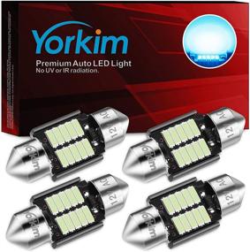 img 4 attached to Yorkim DE3022 LED Bulb Ice Blue 31Mm Festoon LED Bulb Super Bright CANBUS 10-SMD 4014 Chipsets