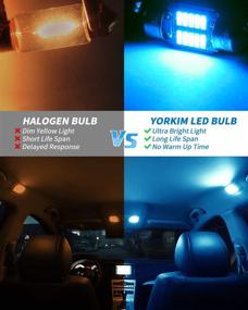 img 2 attached to Yorkim DE3022 LED Bulb Ice Blue 31Mm Festoon LED Bulb Super Bright CANBUS 10-SMD 4014 Chipsets
