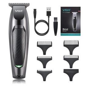 img 4 attached to Professional Cordless Hair Clippers for Men | Rechargeable Grooming Kit with Stainless T-Blade Trimmer | Barbers Haircut and Beard Trimmer | Electric Clippers for Stylists