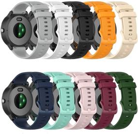 img 3 attached to FitTurn Soft Silicone Watch Band for Garmin Approach S40/S42 - Replacement Strap with Colourful Durable Design and Breathable Wristband - Ideal Smartwatch Accessory for Approach S42/S40/S12